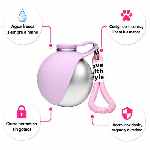 Botella de agua portátil para perros