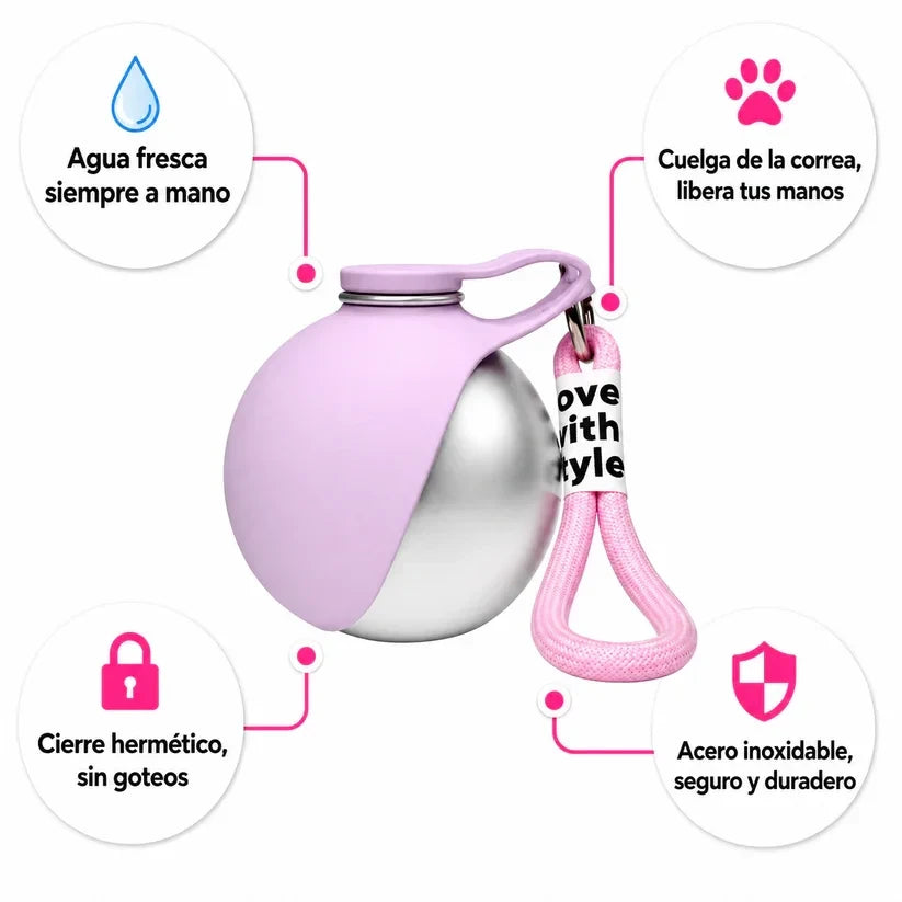 Botella de agua portátil para perros